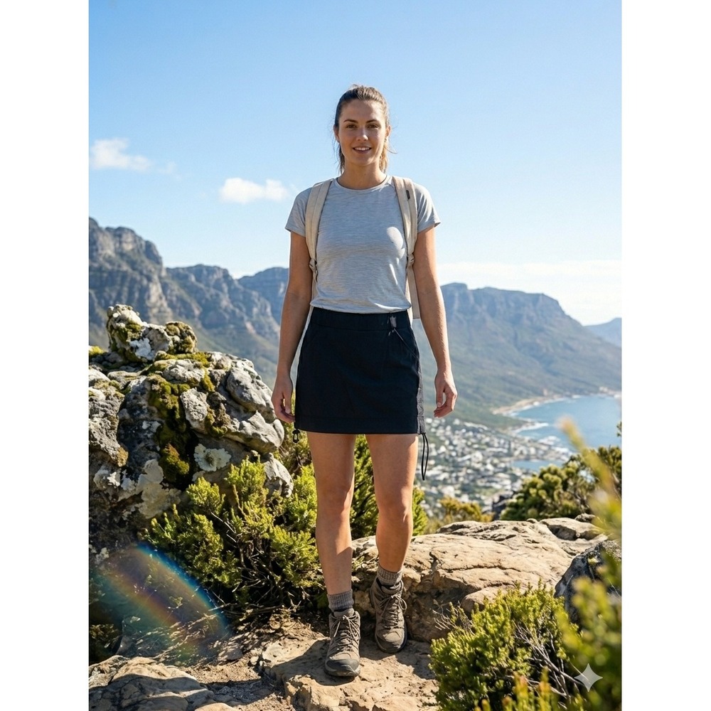 Columbia Gorpcore Hiking Skort Minimalist Black Athletic Mini Skirt Women's L